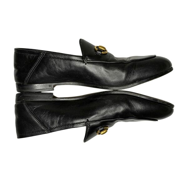 Gucci Brixton Horsebit Loafers Women's EU 36 US 6 Black Leather Slip On Flats - Picture 8 of 12